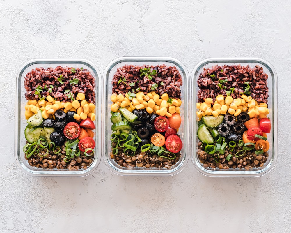 Healthy protein-rich meal preparation